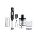 Braun 1000W 25 snelheden easyclick plus system powerbell V plus technologymaatbeker 500ml hakmolen met icecrushmes size-control bowl garde Zwart