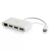 C2G Cables To Go USB-C Ethernet and 3-Port USB Hub White