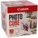 Canon pp-201 Ink Cartridge 5x5 Photo Cube Creative Pack White Pink