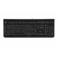 Cherry KC 1000 corded keyboard black USB. Quiet operation/wear resistant keys/4 hotkeys