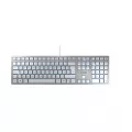 Cherry KC 6000 SLIM Corded Keyboard - USB - SILVER (DE)