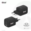 Club 3D Travel Charger 65W GaN technology Type-A(1x) and -C(2x) Power Delivery(PD) 3.0 Support