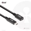 Club 3D USB-C - USB-C extensie kabel M/F 5Gbps 60W(20V/3A) 4K60HZ 1m