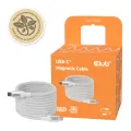 Club 3D USB-C Magnetic-Coil 240W PD3.1 White Cable 2m Fast Charging