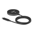 Club 3D Qi2 25W Wireless Charger Black Qi 2.2 MagSafe Compatible Magnetic Pad
