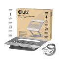 Club 3D Adjustable Aluminium Laptop Stand with USB-C Hub 4K60Hz 100W 360