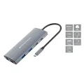 Conceptronic 10-in-1 USB 3.2 Gen 1 Docking Station - HDMI - 100W USB PD - USB-C 5Gbps x 2 - USB-A 5Gbps x 3 - SD - TF/MicroSD - GbE