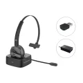 Conceptronic Bluetooth Mono Headset with Charging Dock & USB Audio Adapter - Noise Cancellation