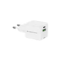 Conceptronic 2-Port 20W GaN USB PD Charger - USB-C x 1 - USB-A x 1 - QC 3.0 - PPS