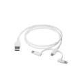 dbramante1928 RE-CHARGE 3IN1 CBL USB A/USB-A/C and LIGHTN-WHITE
