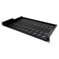 Digitus DIGITUS 1U rack mount fixed shelf vented, black RAL9005 up to 15 kg, 45x483x250 mm