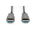 Digitus HDMI AOC Connection Cable, Type A M/M, 10.0m, Ultra HD, 4K@60 Hz, gold, bl