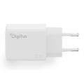 Digitus USB GaN Charger, 30W 1x USB-C, 1x USB-A, White