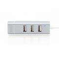 Digitus USB 2.0 Type-C 3-Port HUB & Fast Ethernet LAN 3x USB A/F, 1x RJ45 Lan, Chipset: FE1.1S/RTL8152B