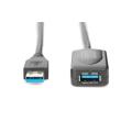 Digitus USB 3.0 Repeater Cable A/M - A/F, AWG28 24 length: 5m, Chipset SN65LVPE502, UL, CE, bl