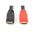 Digitus HDMI High Speed Connection Cable, Type A, w/amp. M/M, 10.0m, Ultra HD, 4K@30Hz, gold, bl
