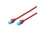 Digitus CAT 5e U-UTP patch cord, PVC AWG 26/7, length 5 m, color red