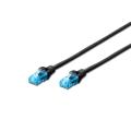 Digitus CAT 5e U-UTP patch cord, PVC AWG 26/7, length 10 m, color black