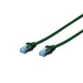 Digitus CAT 5e SF-UTP patch cord, Cu, PVC AWG 26/7, length 0.5 m, color green