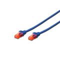 Digitus CAT 6 U-UTP patch cord, Cu, LSZH AWG 26/7, length 0.25 m, color blue