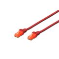 Digitus CAT 6 U-UTP patch cord, Cu, LSZH AWG 26/7, length 0.25 m, color red