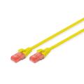 Digitus CAT 6 U-UTP patch cord, Cu, LSZH AWG 26/7, length 0.25 m, color yellow