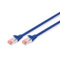 Digitus CAT 6 S-FTP patch cord, Cu, LSZH AWG 27/7, length 0.25 m, color blue