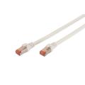Digitus CAT 6 S-FTP patch cord, Cu, LSZH AWG 27/7, length 0.5 m, color white