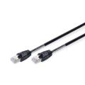 Digitus CAT 6 S-FTP outdoor patch cord, Cu, PE AWG 27/7, length 1 m, black sheath color