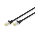 Digitus CAT 6A S-FTP patch cord, Cu, LSZH AWG 26/7, length 0.25 m, color black