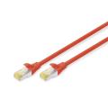 Digitus CAT 6A S-FTP patch cord, Cu, LSZH AWG 26/7, length 0.25 m, color red