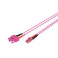 Digitus FO patch cord, duplex, LC to SC MM OM4 50/125 µ, 1 m