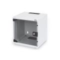 Digitus 10 inch network bundle, including 6U cabinet, grey shelf, PDU, 8-port switch, CAT 6 patch panel