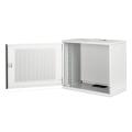 Digitus 9U wall mounting cabinet, SOHO, unmounted 460x540x400 mm, perforated front door, grey