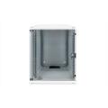 Digitus 12U wall mounting cabinet, SOHO, unmounted 595x540x400 mm, full glass front door, grey