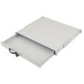 Digitus 1U lockable drawer with handle, 44x483x398 mm grey, for 19