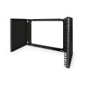 Digitus 8U wall mounting patch bracket, 372x505x250 mm adjustable depth, stackable, black (RAL 9005)
