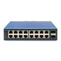 Digitus Industrial 16+2 -Port Gigabit Ethernet Switch Unmanaged, 16 RJ45 Ports 10/100/1000 Mbits