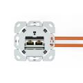 Digitus CAT 6A Class EA network outlet, shielded 2x RJ45, LSA, pure white, flush mount, 4 direction