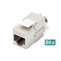 Digitus Modular Patch Panel, shielded w. 24x DN-93615 24-port,1U, rack mount, label field, black