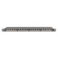 Digitus CAT 6 Patch Panel, shielded,24-port RJ45 with shutter, 8P8C, LSA, 0.5U, 19