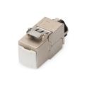 Digitus CAT 6A Keystone Jack, STP, tool free, dust cover smart cable manager, metal snap-in, set 24 pcs.