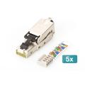 Digitus CAT 6A Field Termination Plug, STP, dust cap, TIA 568-A,B,Profinet, 5 pcs.