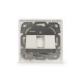 Digitus Faceplate for Keystone Jacks,1x RJ45 dust cover, 80x80 + central plate, pure white,