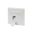 Digitus Wallplate for Keystone Jacks, German Type 80x80 frame, 50x50 central plate, design comp.