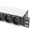 Digitus 1U Aluminum PDU, rackmountable, 8 x C13, 2 x C19 16A, 230VAC, 50/60Hz, IEC C20 plug
