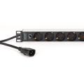 Digitus 1U Alu PDU,rackmount.,9x CEE 7/7 outlet,1x outlet 10A Plug, 250VAC 50/60Hz, IEC C14 plug, pre-fuse