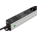 Digitus Aluminium PDU, Rackmountable, frequency filter, 2m 16A, 3600W,230VAC 50/60Hz,7x safety,2x outlet