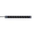 Digitus 1U Aluminum PDU, rackmountable, 9x Safety outlet 16A, 4000W, 250VAC 50/60Hz,