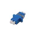 Digitus FO coupler, Duplex, LC to LC, SM, OS2, Blue ceramic sleeve, polymer housing, incl. screws